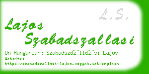 lajos szabadszallasi business card